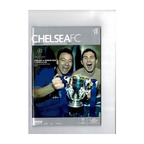 Chelsea v Barcelona Champions League Football Programme 2004/05