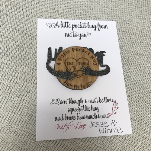 Pocket hugs ( with card )