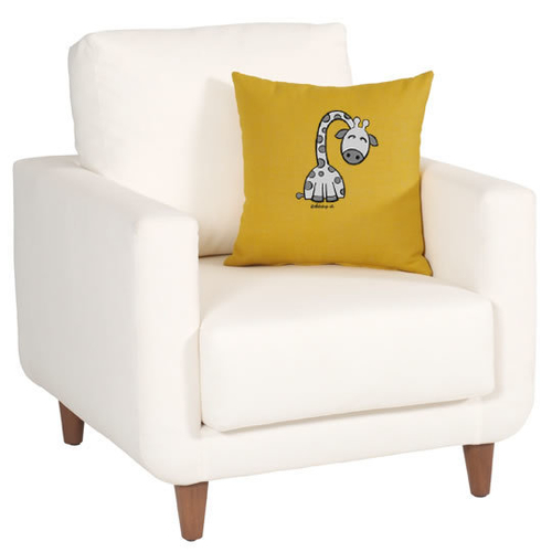 'Grey Sleepy Giraffe' Cushion