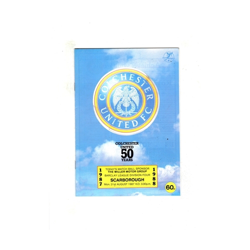 Colchester United Home Football Programmes