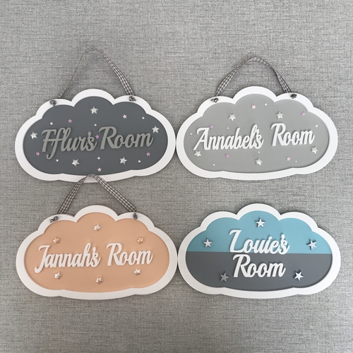 Girls CLOUD door sign