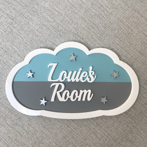 Boys CLOUD door sign