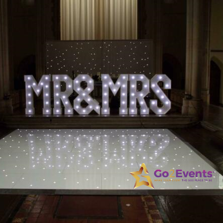 LED Dance Floor and Giant Letters