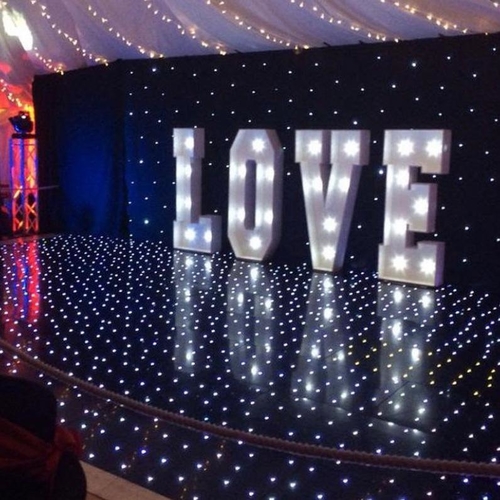 LED Dance Floor and Giant Letters
