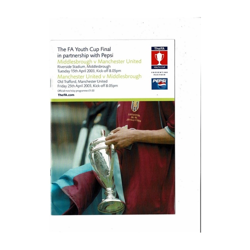 FA Youth Cup Final Football Programmes