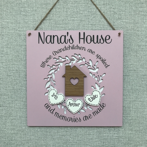 Personalised Grandparents Plaque with Grandchildren Names