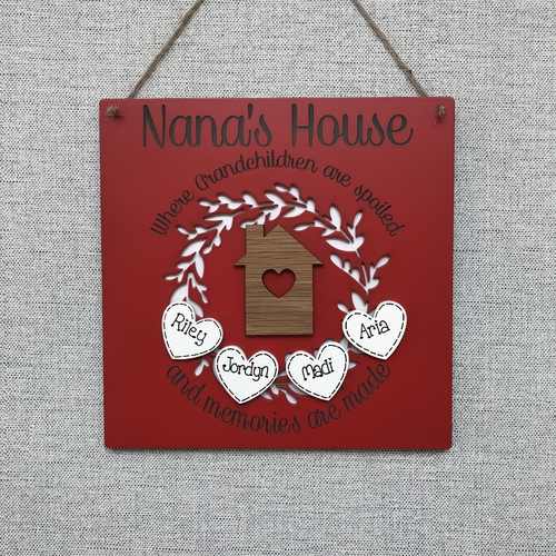 Personalised Grandparents Plaque with Grandchildren Names