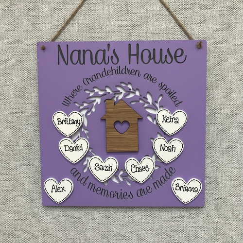 Personalised Grandparents Plaque with Grandchildren Names