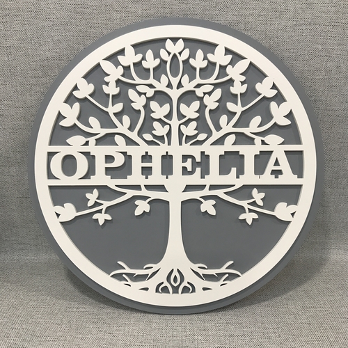 Customised Tree Of Life Monogram |Family Name sign