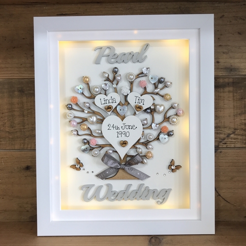 LED “ Pearl wedding “ frame