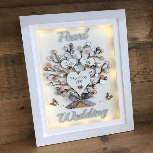 LED “ Pearl wedding “ frame