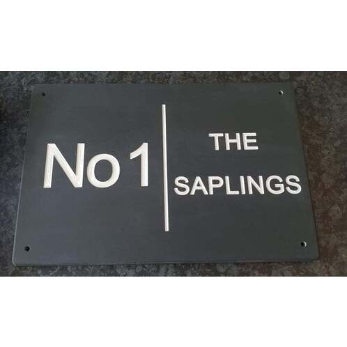 Welsh slate house sign