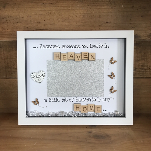 Customised Memorial Photo Frame | Memorial Picture Frame | Photo Frame with Scrabble Tiles
