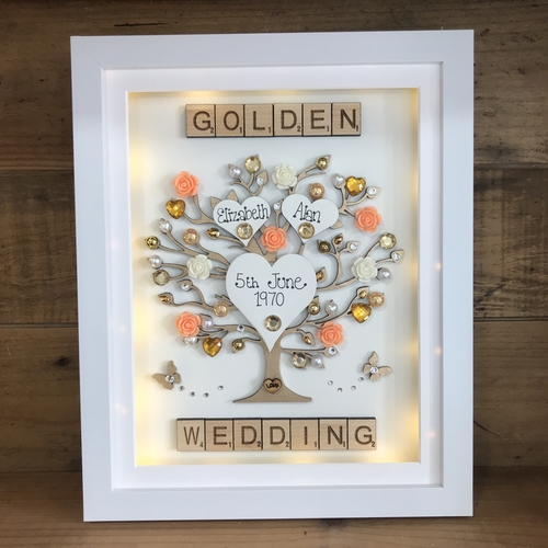 LED “Golden wedding “ frame