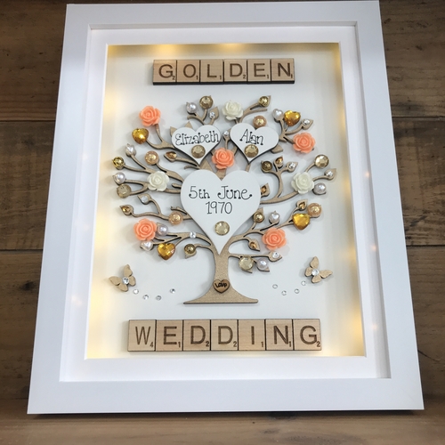 LED “Golden wedding “ frame