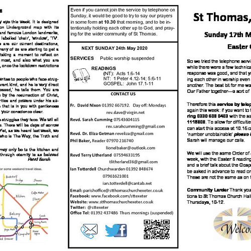 Pew Sheet | The Parish of St Thomas, Exeter
