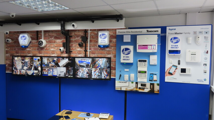 Abbott's Alarms & CCTV showroom in Kingswinford