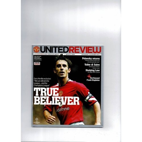 Manchester United v Sparta Prague Champions League Football Programme 2004/05