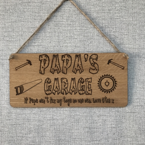 Grandads tool shed plaque