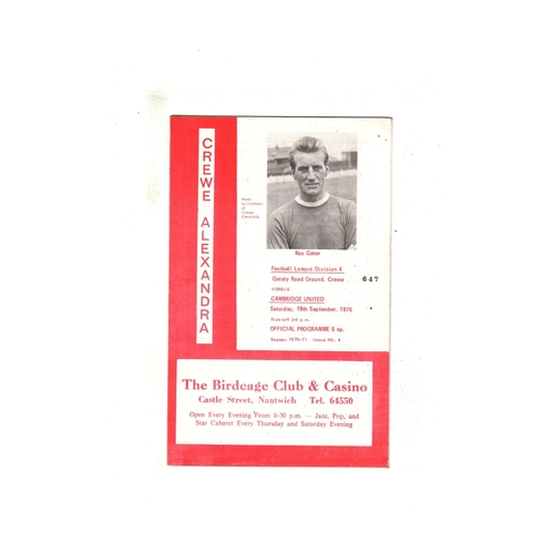 Crewe Alexandra Home Football Programmes