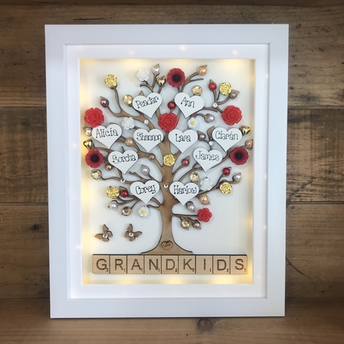 Large “ floral “ family tree frame