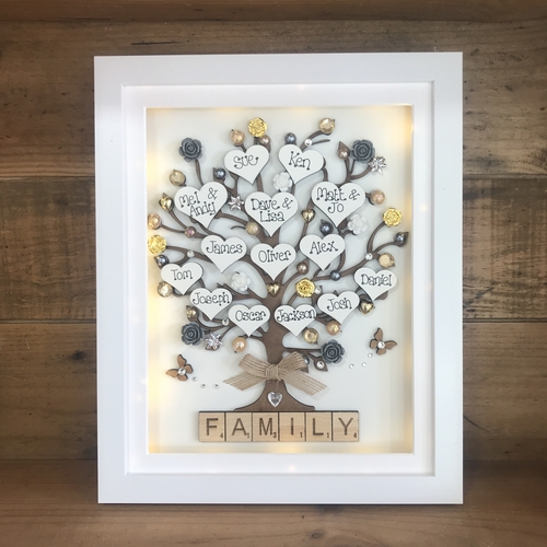 Large “ floral “ family tree frame