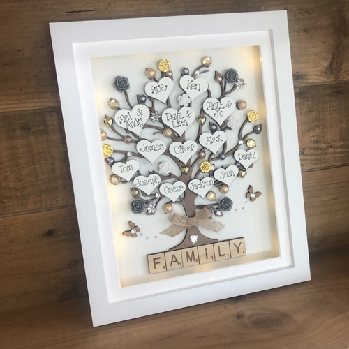 Large “ floral “ family tree frame