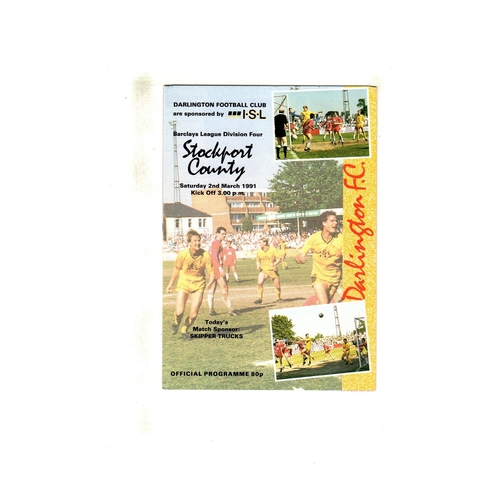 Darlington Home Football Programmes