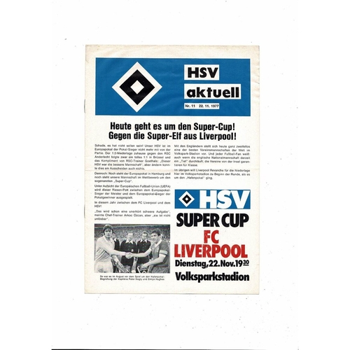 European Super Cup Football Programmes