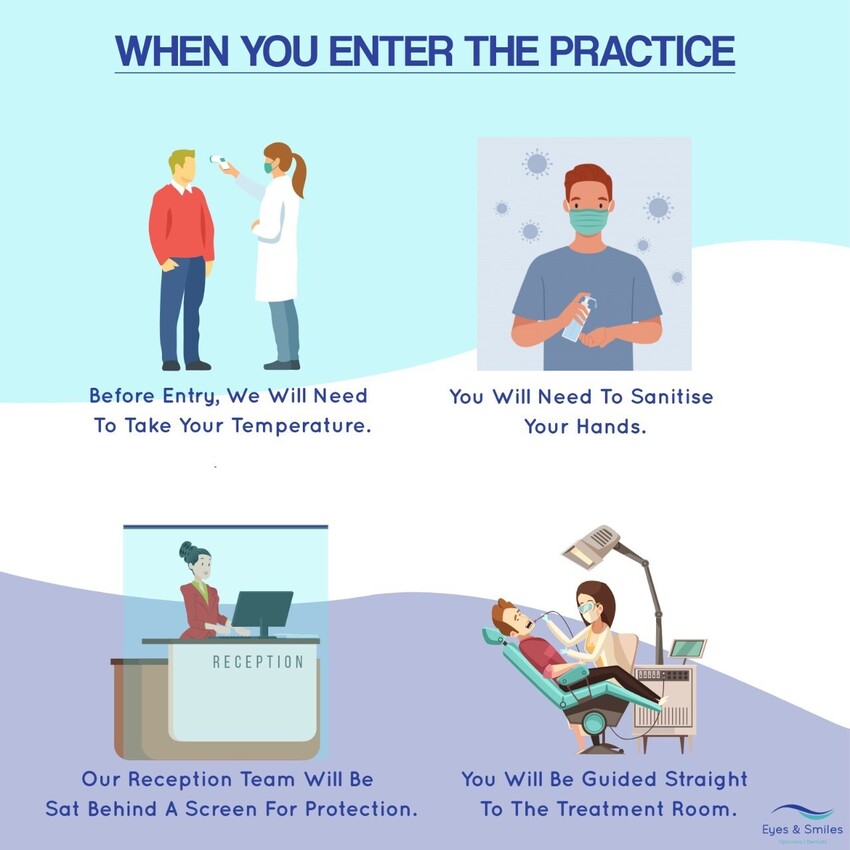 When you enter the Eyes & Smiles Bounds Green Dental Clinic