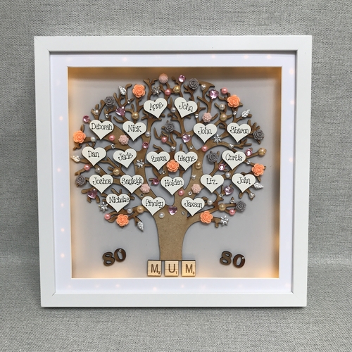 LED XL “ Floral Family Tree Frame “