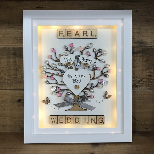 LED “ Pearl wedding “ frame