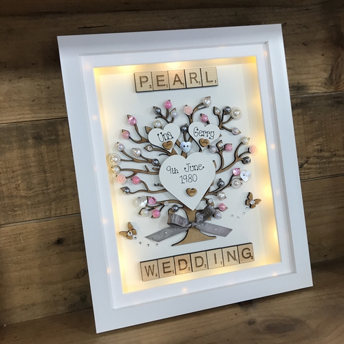 LED “ Pearl wedding “ frame