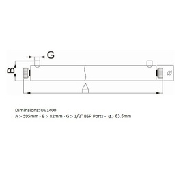 UV Sterilizer for water treatment - 1400 Litres Per Hour