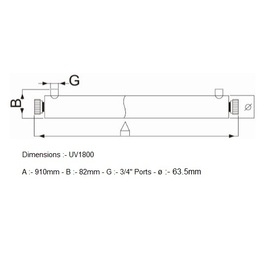 UV Sterilizer for water treatment - 1800 Litres Per Hour