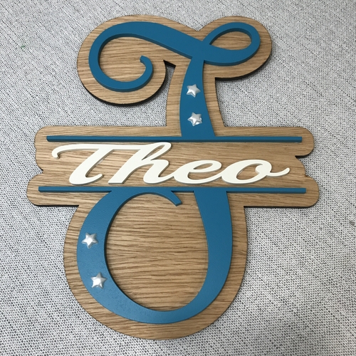 Boys monogram name sign