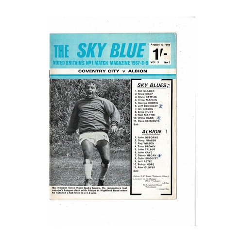 1969/70 Coventry City v West Bromwich Albion Football Programme