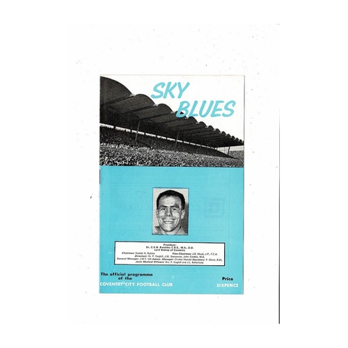 Coventry City Home Football Programmes
