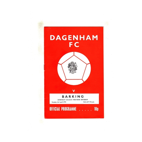 Dagenham Home Football Programmes