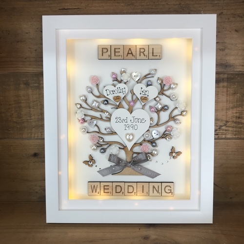 LED “ Pearl wedding “ frame