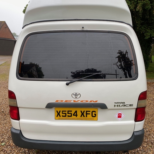 2001 Toyota HiAce Sunrise DEVON Camper Van 2 Berth 2.4D Heating Cassette Toilet