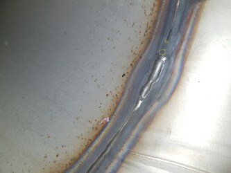 NDT Visual examination of internal stainless pipe spool weld root with the aid of endoscope