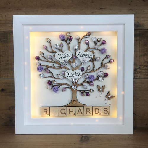 Floral Family Tree Frame