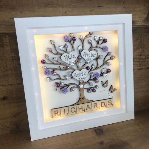 Floral Family Tree Frame