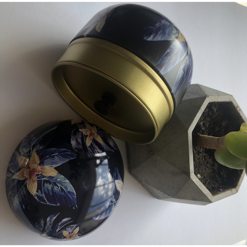 Small, portable air-tight tea canister.