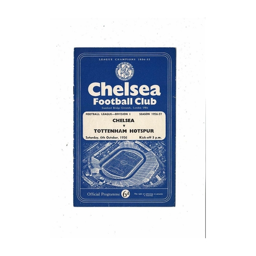 1956/57 Chelsea v Tottenham Hotspur Football Programme