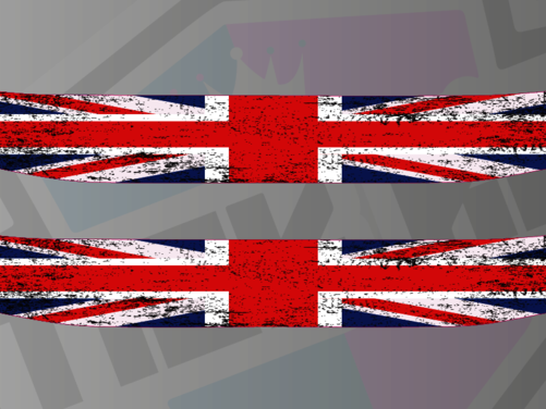 Union Jack Flag Grunge Style Helmet Visor Sunstrip Sticker Decal