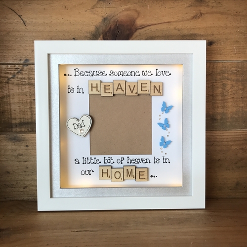 Customised Memorial Photo Frame | LED Memorial Picture Frame | Photo Frame| Heaven quote