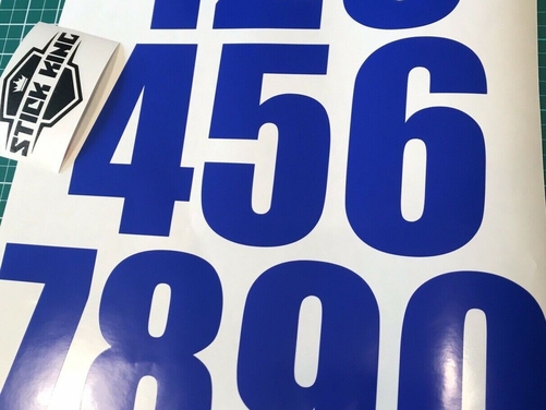 ACU Blue Race Numbers - Road Racing Vinyl Stickers/Decals