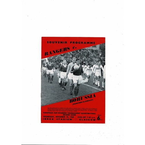European Cup Winners Cup Football Programmes